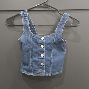 Art Class Blue Denim Top